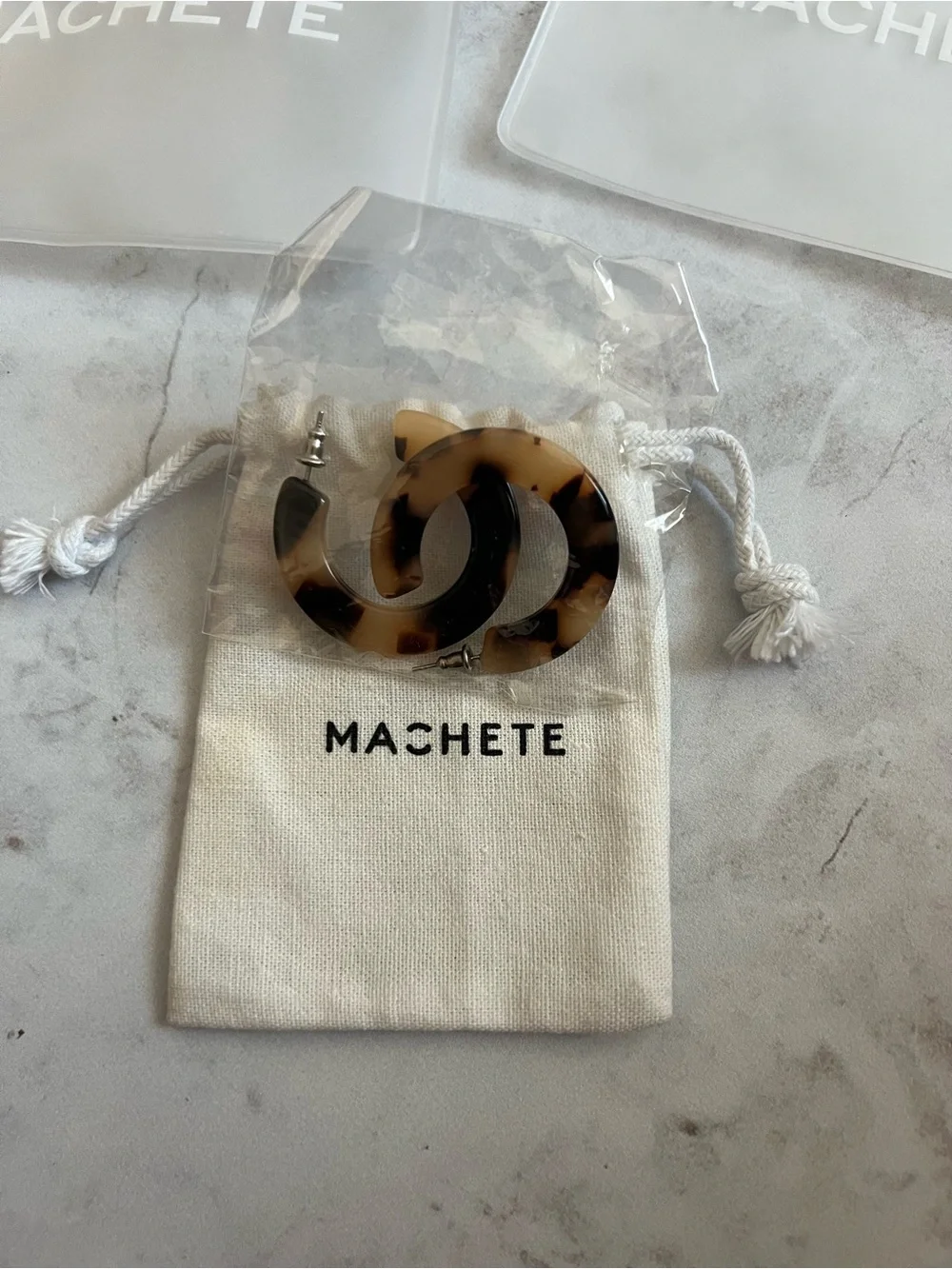 Machete Tortoiseshell Barrettes and Earrings Bundle set